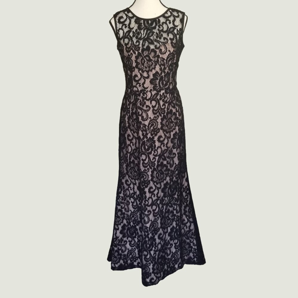 Betsy & Adam Lace Overlay Dress